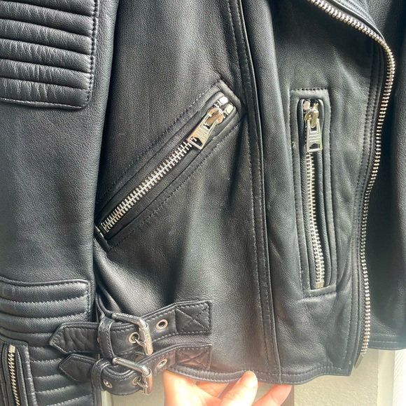 ⚡️ AllSaints Leather Jacket – Size 4 🖤 - Picture 3 of 6